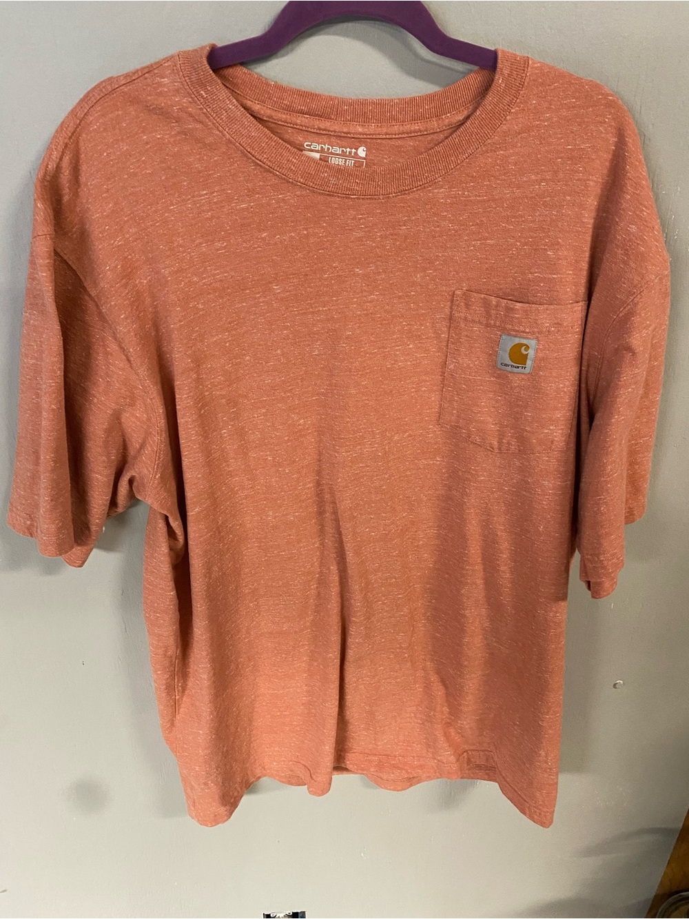 Carhartt Heathered Coral Pocket Tee - Short Sleeve Crew men’s